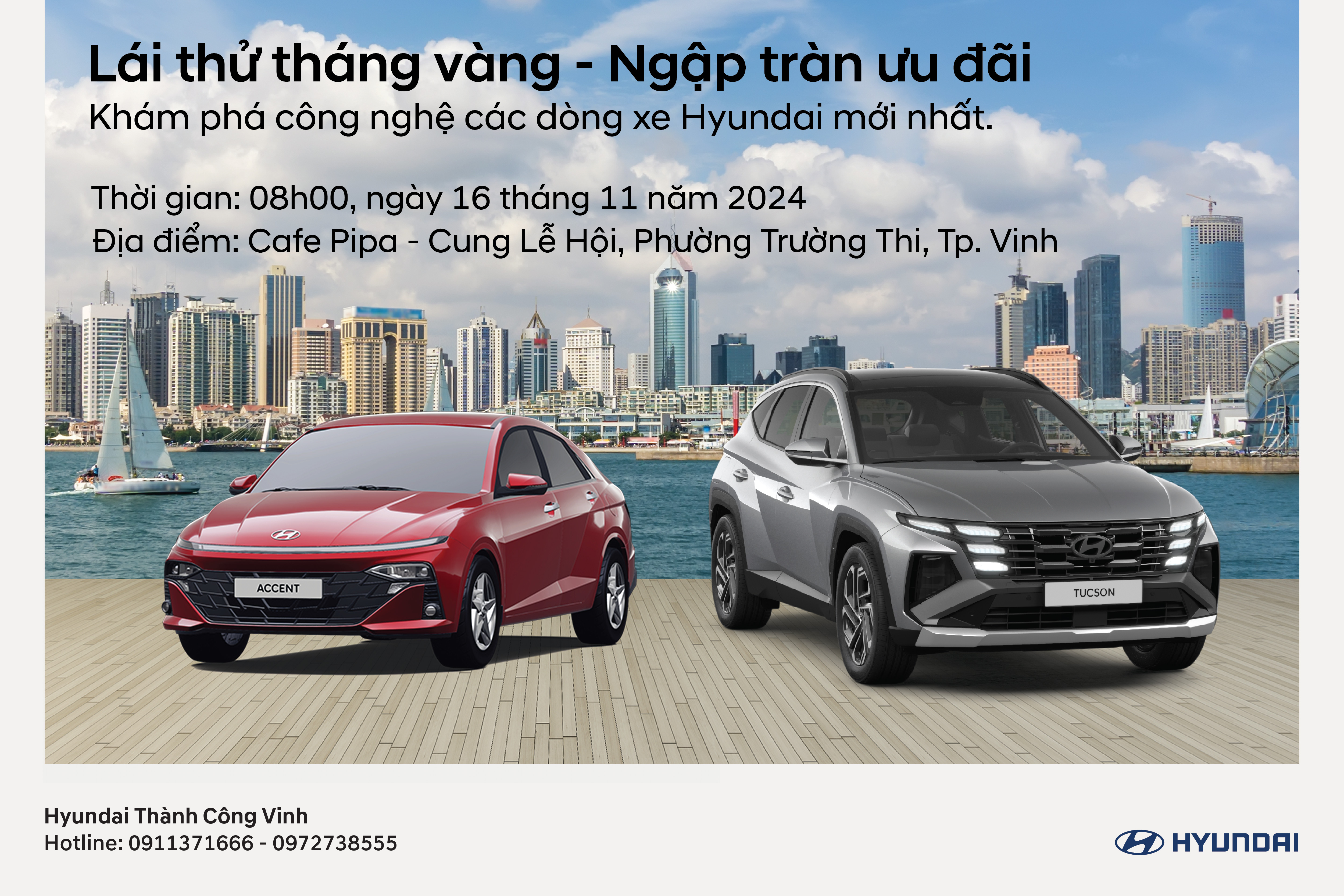 Lái thử ngày vàng - Nhận ngàn ưu đãi tại Showroom Hyundai Vinh